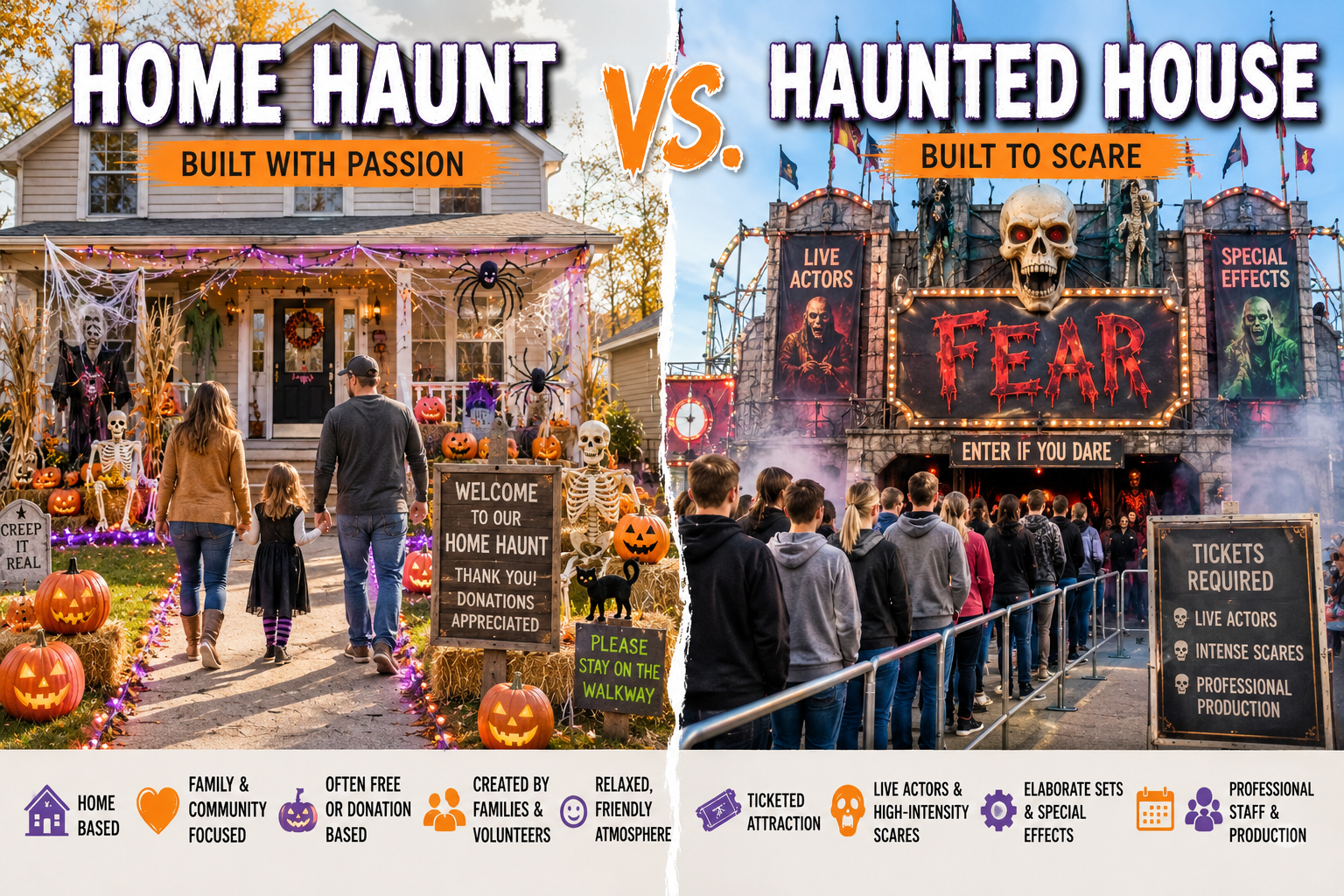 Differences between a Home Haunt and a Haunted House